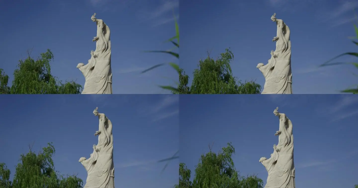 仙女雕塑_仙女石像_古代董永和七仙女雕像