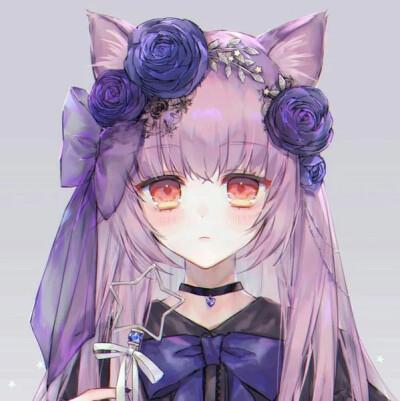 日本动漫有猫耳朵的女孩_动漫人物可爱呆萌女孩猫耳朵_带猫耳朵的萌动漫女生